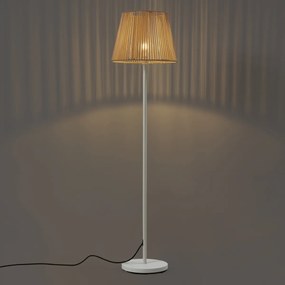 Buiten vloerlamp wit met kap beige touw IP44 - Virginia Jayla