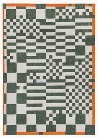 Wasbaar platgeweven jacquard vloerkleed Chess