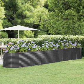 vidaXL Plantenbak 507x100x68 cm gepoedercoat staal antracietkleurig