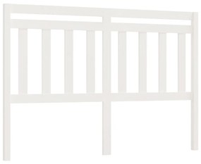 vidaXL Hoofdbord 156x4x100 cm massief grenenhout wit