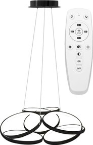 Moderne LED plafondlamp PILOT APP793-CP BLACK FLAT