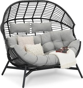 Aluminium ligbed voor 2 personen Tulum Garden Point antraciet