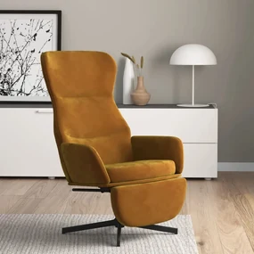 vidaXL Relaxstoel met voetensteun fluweel bruin