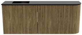 Mondiaz Joya 100cm toiletmeubel ronding rechts dusk met wastafel faye links 1 kraangat urban