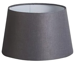 Stoffen Linnen lampenkap grijs 25/16 rond