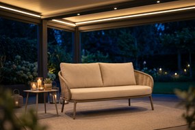 Stoel en Bank Loungeset 4 personen Aluminium Taupe  Apple Bee Pine