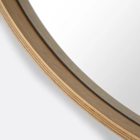 Ronde spiegel met eikenhoutfineerØ100 cm, Alaria