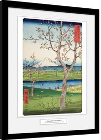 Ingelijste poster Hiroshige - The Outskirts of Koshigaya