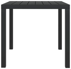 vidaXL Tuintafel 80x80x74 cm aluminium en HKC zwart