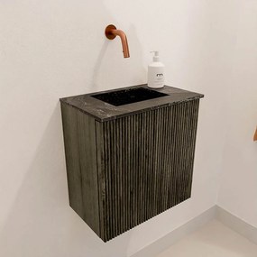 Mondiaz Joya DLux 40cm toiletmeubel shadow met wastafel faye midden zonder kraangat lava