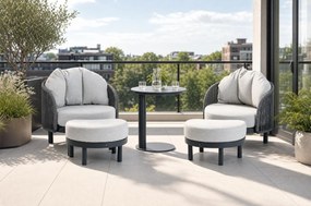 Bistroset 2 personen  Aluminium/Rope Grijs Santika Furniture Santika