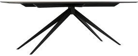 Goossens Excellent Eettafel Floyd, Semi rechthoekig 220 x 100 cm met split
