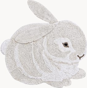 Handgeweven kindervloerkleed Bunny, wasbaar