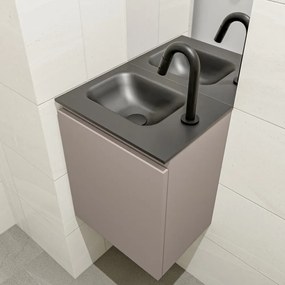 Mondiaz Olan 40cm toiletmeubel smoke met wastafel urban links 1 kraangat