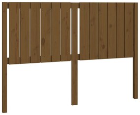vidaXL Hoofdbord 140,5x4x100 cm massief grenenhout honingbruin