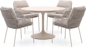 + 15% kassakorting | Diningset SUNS | 4 personen | Tuinset sintered stone | 5-delig | Kees Smit Tuinmeubelen
