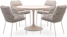 Diningset SUNS | 4 personen | Tuinset sintered stone | 5-delig | Kees Smit Tuinmeubelen