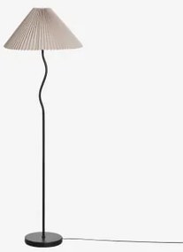 Siliema Staande Lamp Van Ijzer En Linnen Matzwart - Sklum