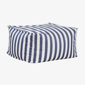 Rechthoekige Poef 75x65 Cm Voor Modulaire Tuinbank In Sandel Stof Marine Blauw - Sklum