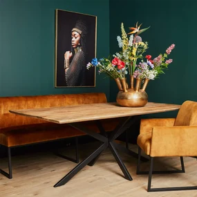 Starfurn Arlington Eettafel Mangohout 200 Cm - 200 X 100cm.