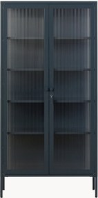 Metalen vitrinekast The Collector met gefacetteerd glas