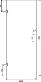 Saniclear Modern glazen deur 70x200cm