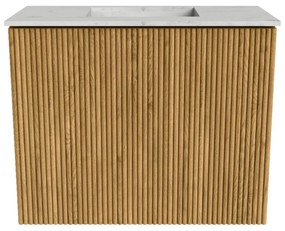 Mondiaz Joya DLux 50cm toiletmeubel oak met wastafel faye midden zonder kraangat opalo