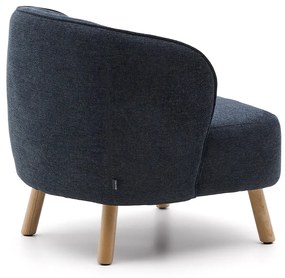 Kave Home Ulit Fauteuil Grijs Chenille Met Houten Pootjes