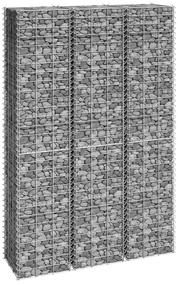 vidaXL Schanskorf plantenbakken 3 st verhoogd 30x30x150 cm ijzer