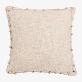 Vierkant Katoenen Kussen (45x45 Cm) Agibe Beige – Crème - Sklum