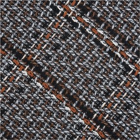 Falkirk Poef Tweed - Black/Brown