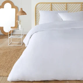 Bedset in recycled microvezel, rechthoekige kussensloop