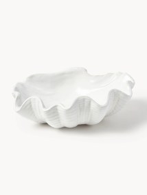 Geglazuurde decoratieve schaal Mar in schelp vorm, B 31 cm