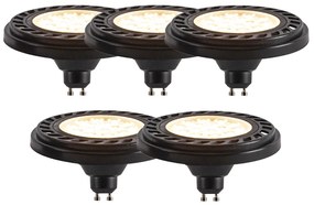 Set van 5 GU10 3-staps dimbare LED lamp AR111 8W 700 lm 2700K