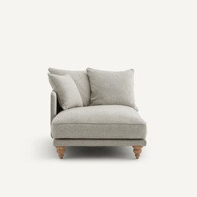 Longchair van gestructureerd viscose en linnen, LAZARE