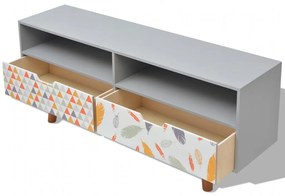 Medina Tv-meubel grijs 120x30x50 cm MDF