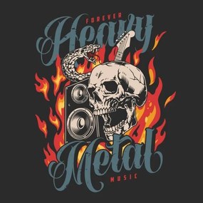 Ilustratie Heavy metal vintage colorful flyer, IMOGI