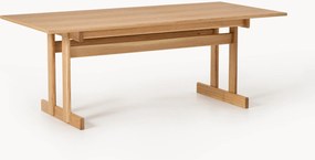 Uitschuifbare eettafel Brynn van eikenhout, in verschillende formaten