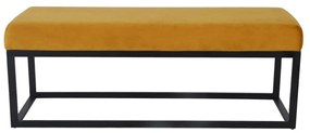 House of Rebels Bankje - Glossy - Velvet  - Okergeel - 121cm - House of Rebels