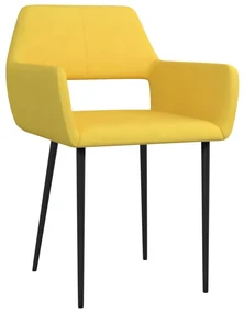 vidaXL Eetkamerstoelen 4 st stof geel