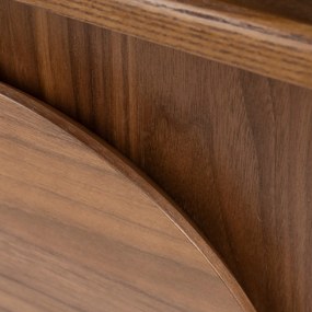 Zuiver Groove Design Dressoir Walnoot 3 Deurs 120 Cm - 120x40x58cm.