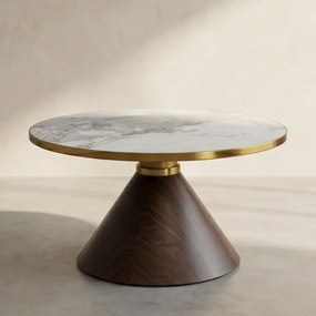 Ronde Salontafel Marmer - 70 X 70cm.