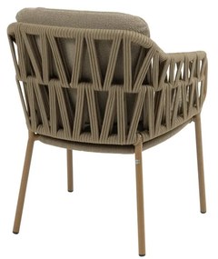 4 Seasons Outdoor Biarritz tuinset amber met Hampton tafel 300 cm Tuinstoel   beige weerbestendig