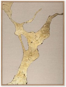 Handbeschilderd ingelijst canvasdoek Wild Horizon Gold
