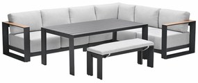 Garden Impressions Malakka lounge dining set 6-delig - valley sand - light teak look