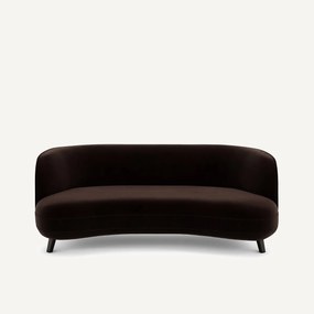3-zits fluwelen bank, Rosebury, ontwerp Emmanuel Gallina