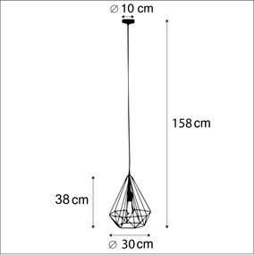 Industriële hanglamp goud - Carcass Design, Modern Minimalistisch E27 Draadlamp rond Binnenverlichting Lamp