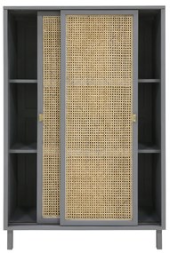 HKliving Webbing Webbing Kast Met Schuifdeuren Grijs - 95x40x140cm.