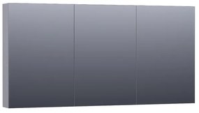BRAUER Plain Spiegelkast - 140x70x15cm - 3 links- en rechtsdraaiende spiegeldeuren MDF - mat grijs SK-PL140MG