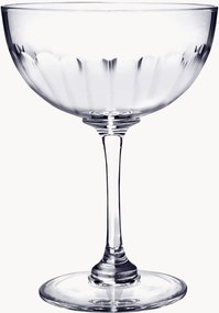 Mondgeblazen kristallen champagneglazen Lens, 6-delig